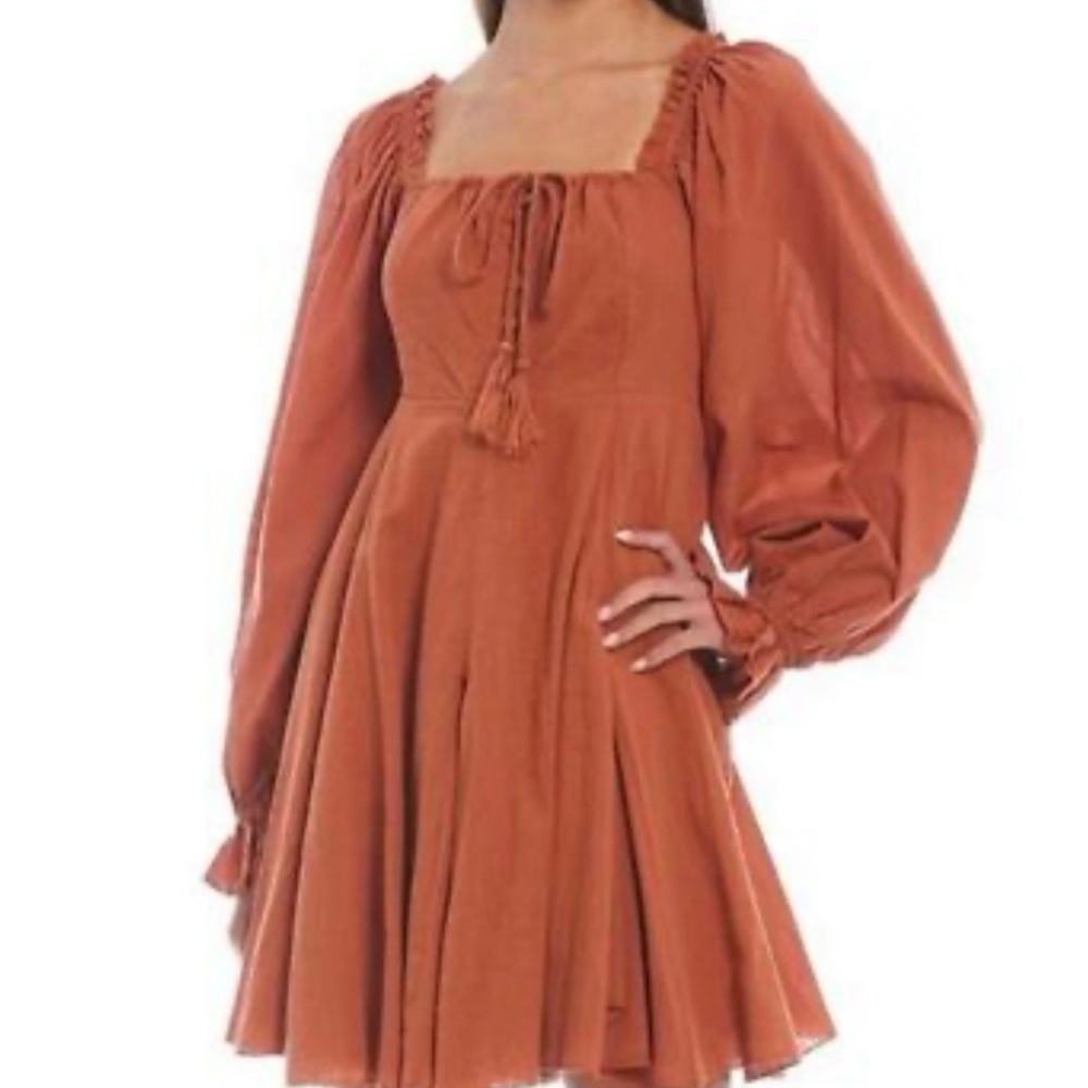 Chelsea & Violet Terracotta Long Sleeve Dress